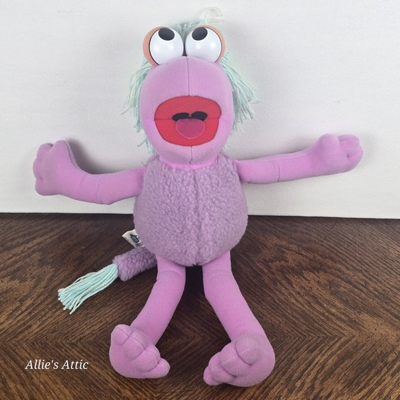 Hasbro Other - Fraggle Rock Mokey Plush Stuffed Animal Doll Purple 1985 Hasbro Softies 14"